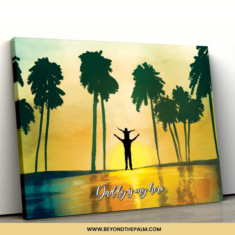 Sunset Personalized Canvas For Father&