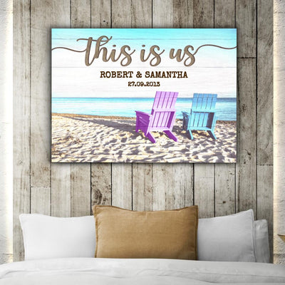 This Is Us - Couples Personalized Canvas